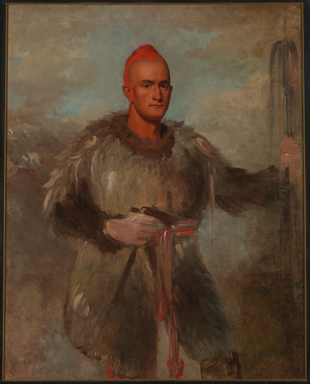 Theodore Burr Catlin, in indianenkostuum door George Catlin
