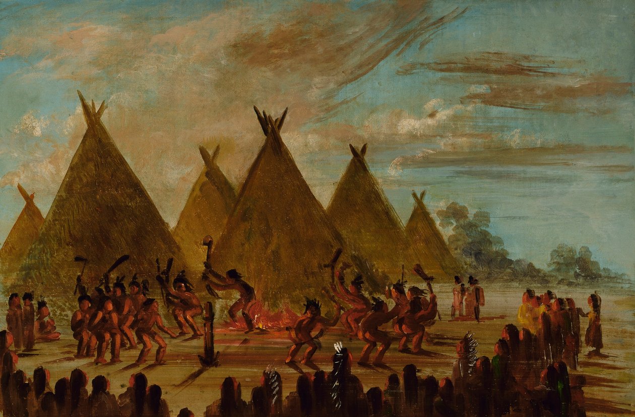 Oorlogsdans, Sioux door George Catlin
