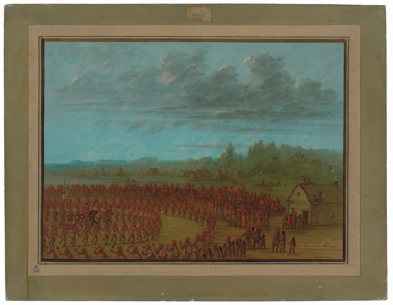 Oorlogsdans van de Saukies door George Catlin
