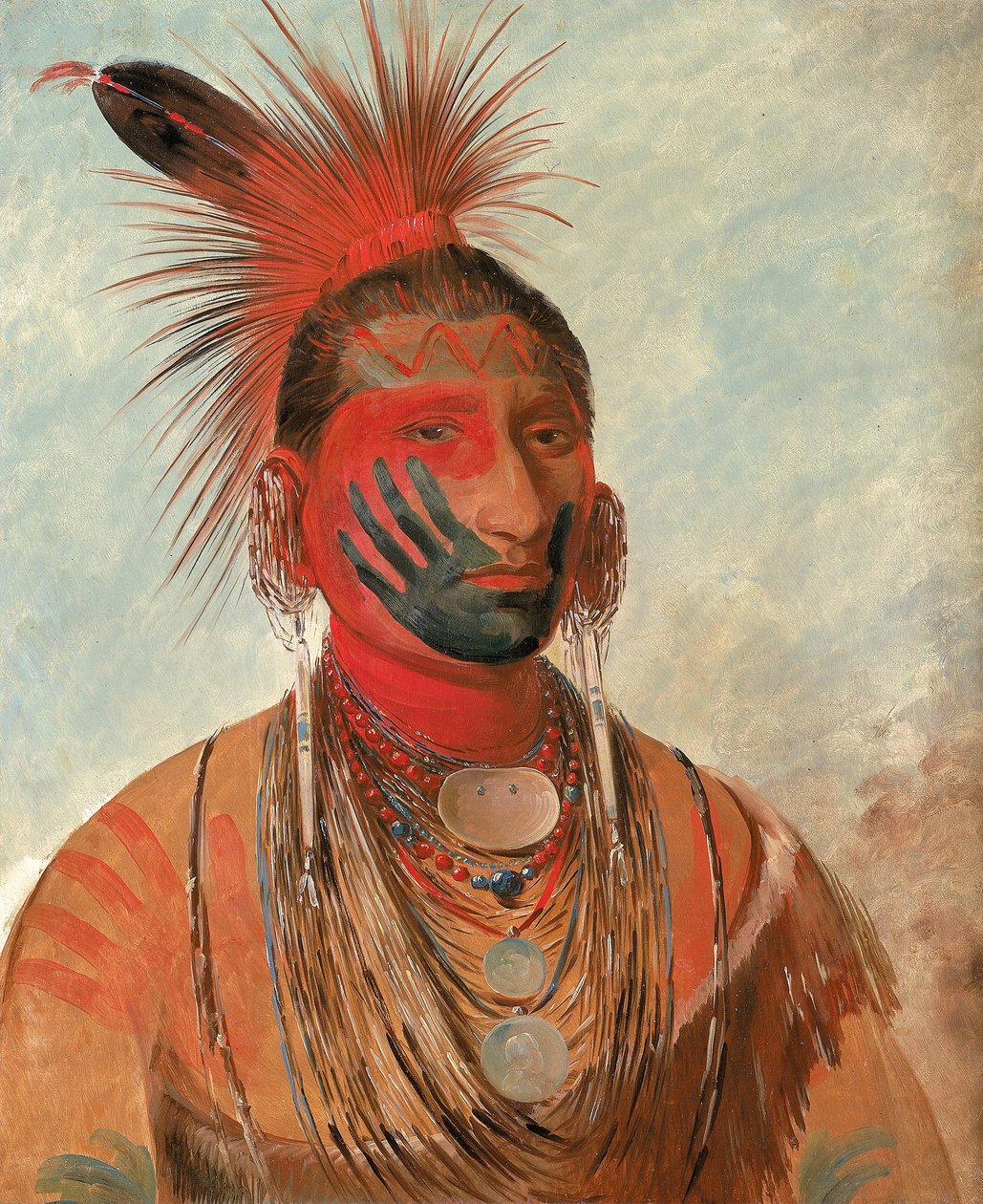 Wash-ka-mon-ya, Snelle Danser, een krijger door George Catlin