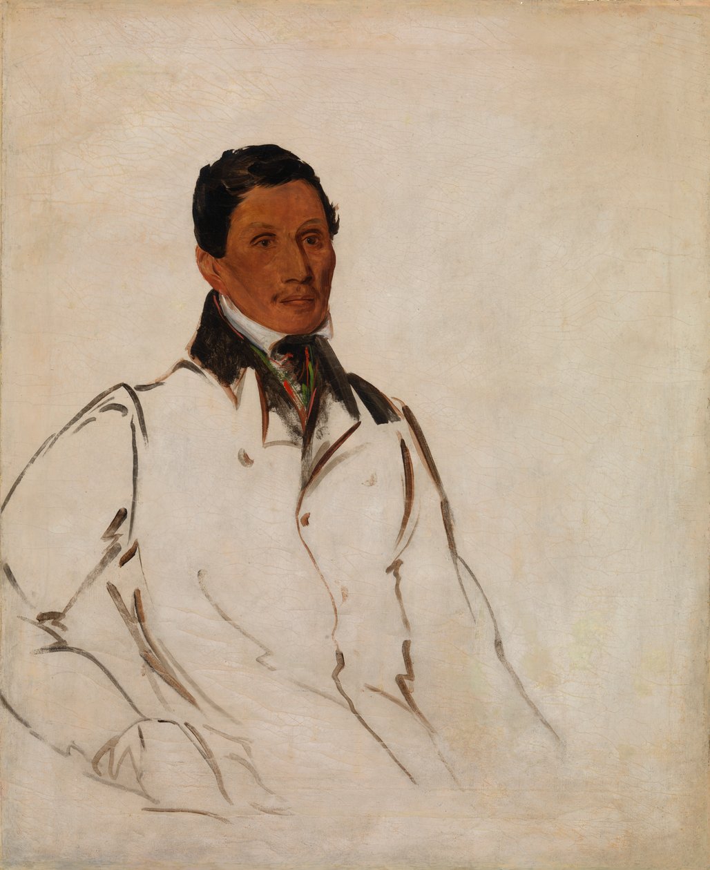 Waun-naw-con, de schotel (John W. Quinney), een zendingsprediker door George Catlin