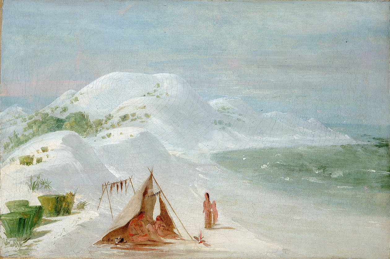 White Sand Bluffs, op Santa Rosa Island, bij Pensacola door George Catlin