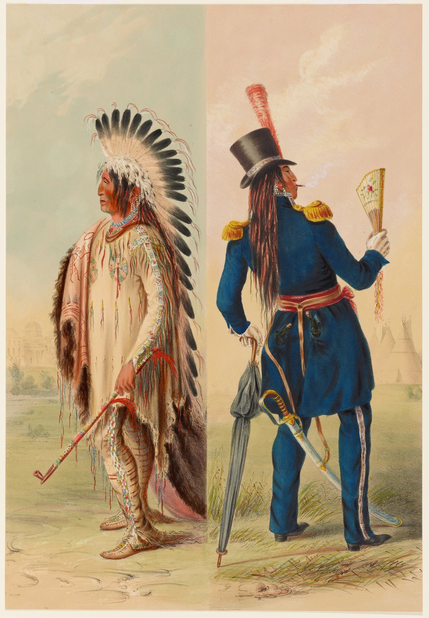 Wi-Jun-Jon, een Assiniboine-opperhoofd door George Catlin