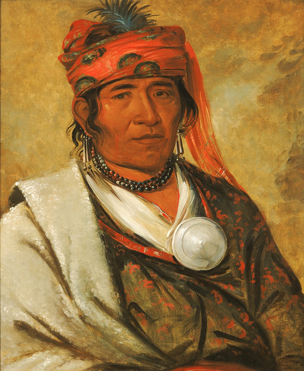 Ye-hów-lo-gee, De Wolk, een Hoofdman door George Catlin