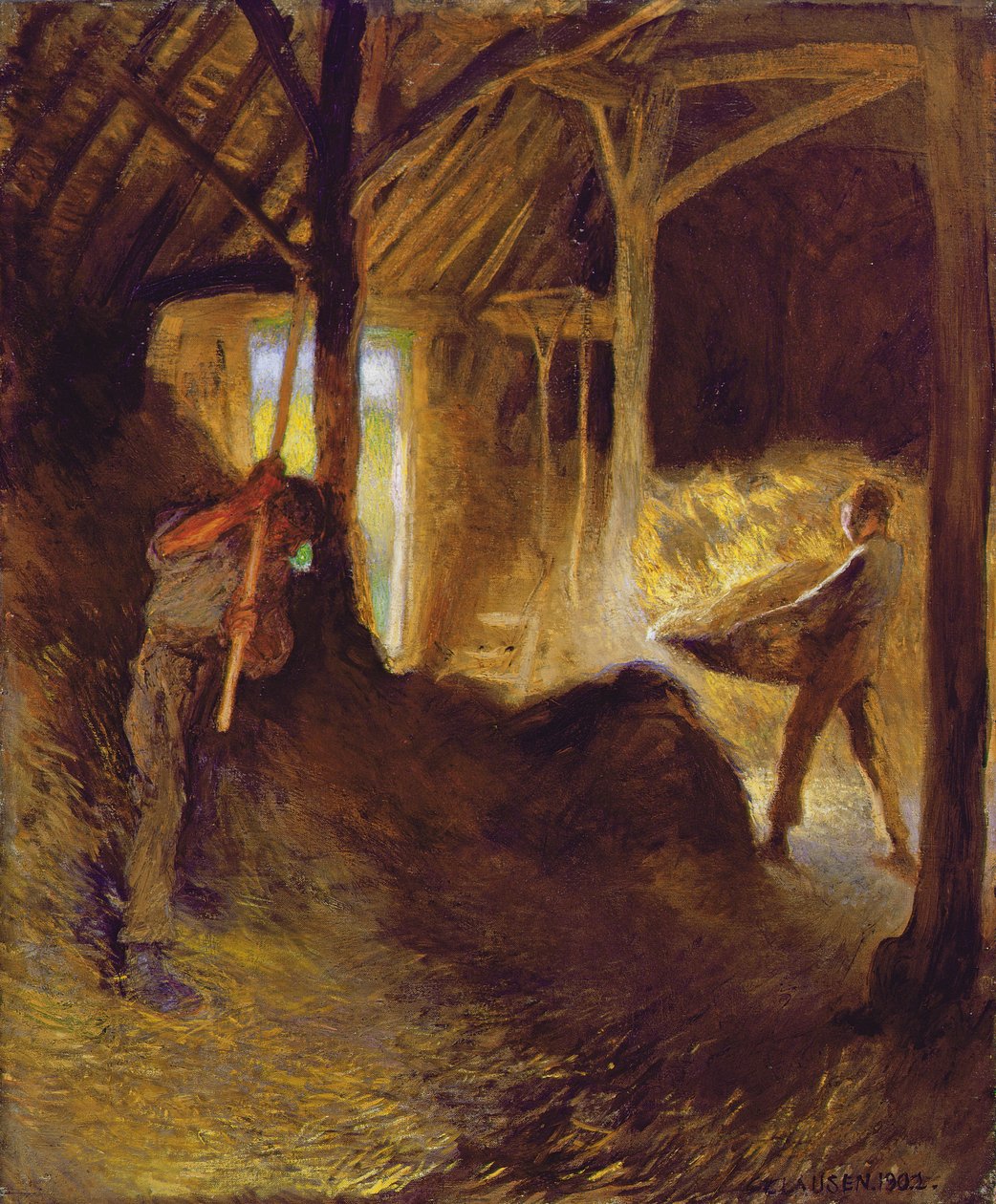 In de Schuur door George Clausen