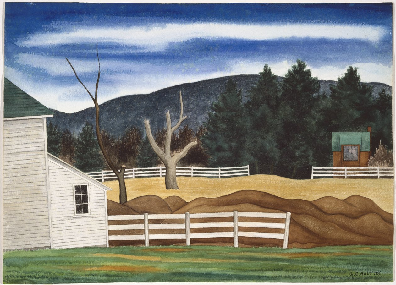 Woodstock Landschap, Maart door George Copeland Ault