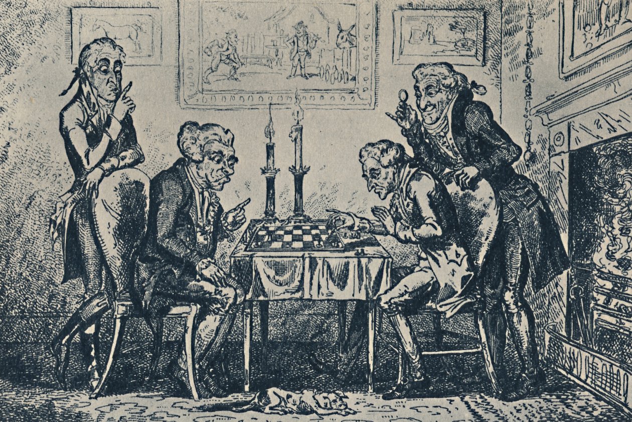 Een schaakspel, 1948 door George Cruikshank