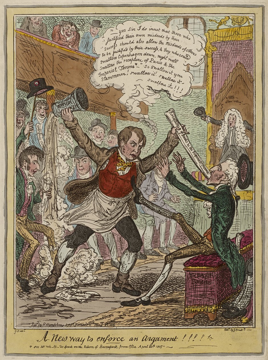 Een nieuwe manier om een argument af te dwingen!!!!, gepubliceerd 3 mei door George Cruikshank