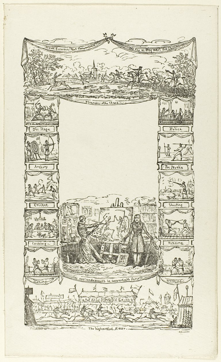 Anekdotes: Rand voor een Titelpagina door George Cruikshank