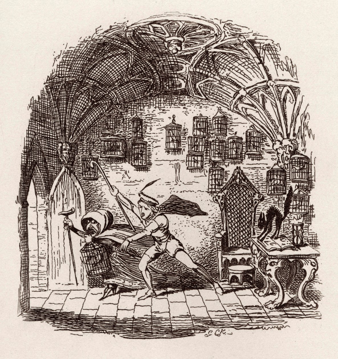 Broers Grimm Kinderen en door George Cruikshank
