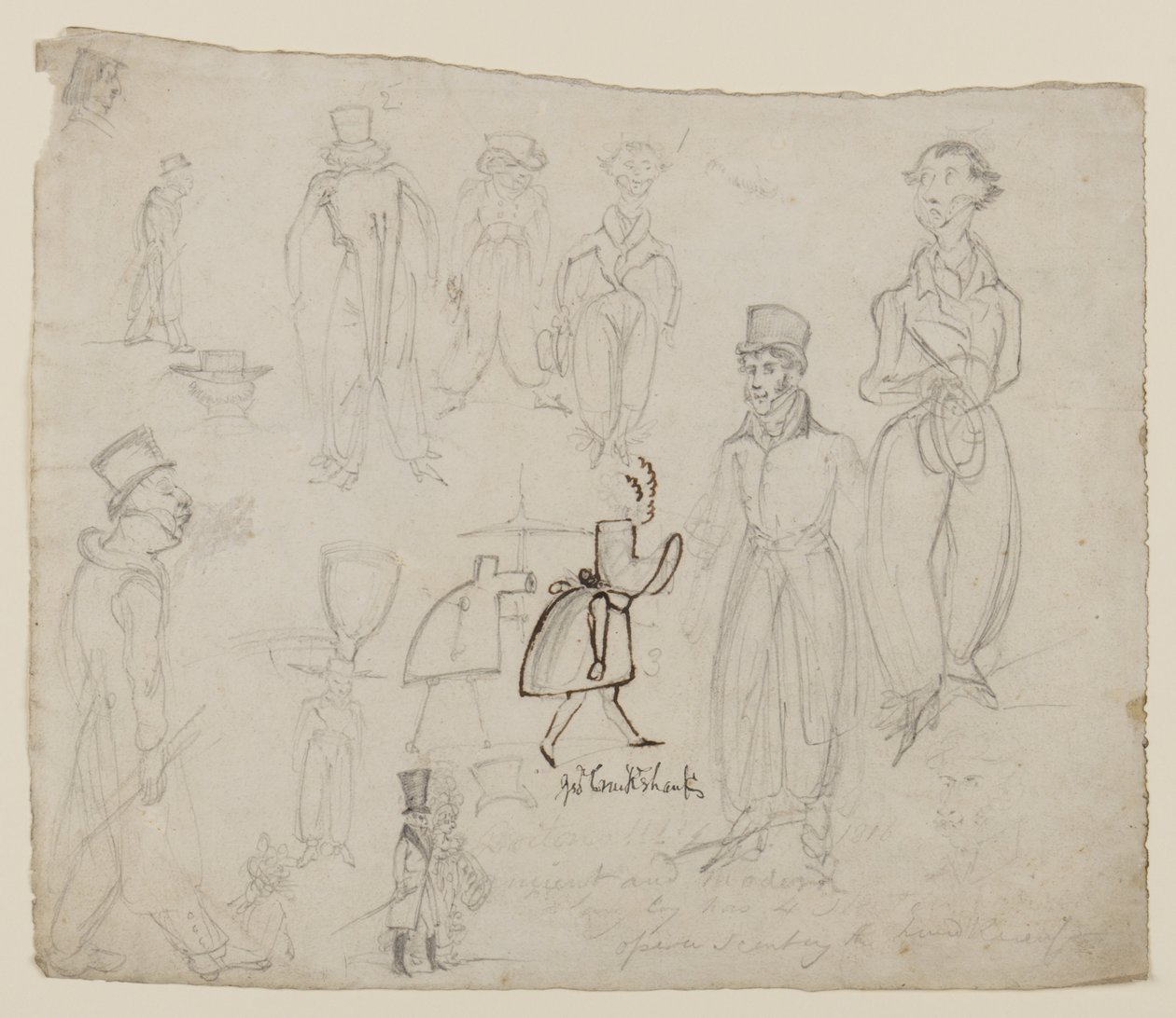 Karakterstudies door George Cruikshank