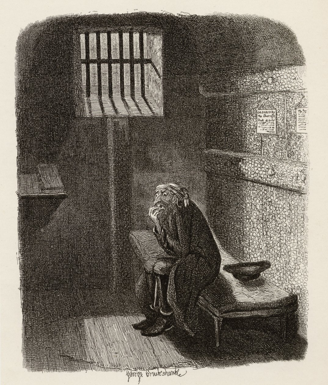 Fagin in de veroordeelde cel, uit 