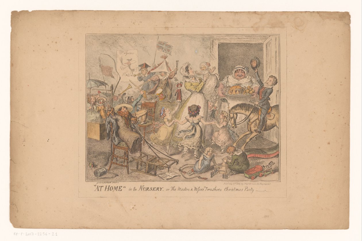 Feest in de kinderkamer door George Cruikshank