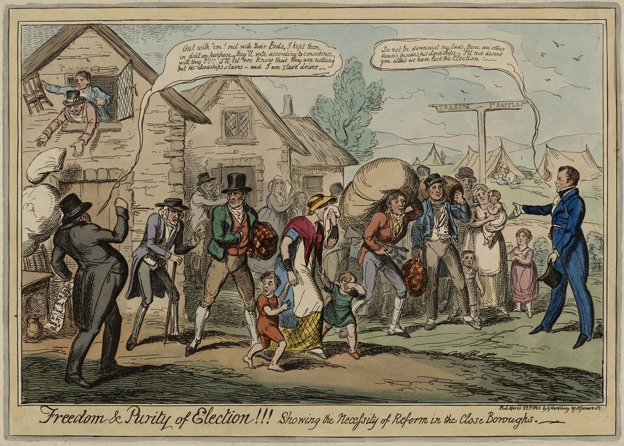 Vrijheid & Zuiverheid van Verkiezing!!! Het tonen van de noodzaak van hervorming in de gesloten kiesdistricten, gepubliceerd op 23 april door George Cruikshank