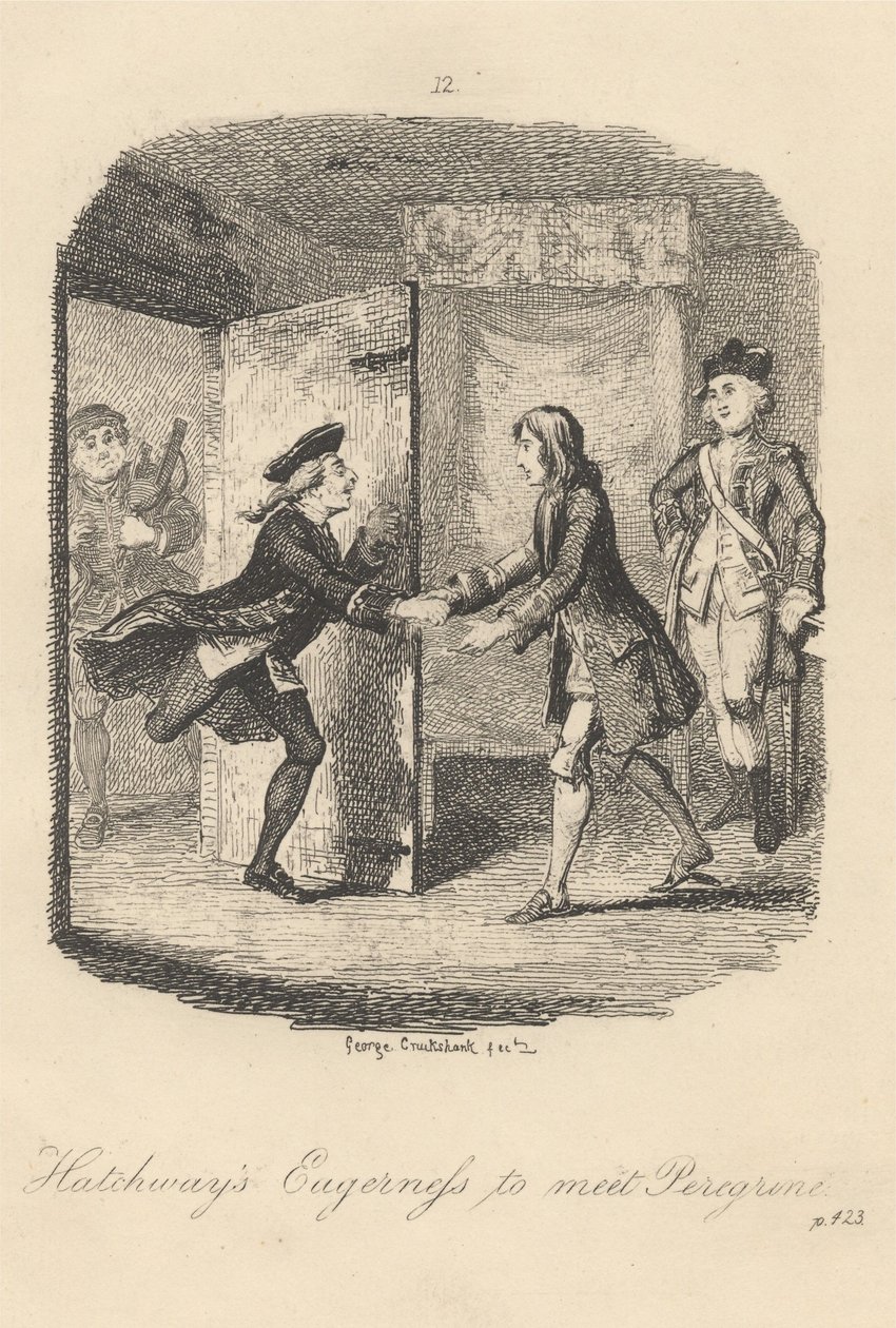 Hatchways verlangen om Peregrine te ontmoeten door George Cruikshank