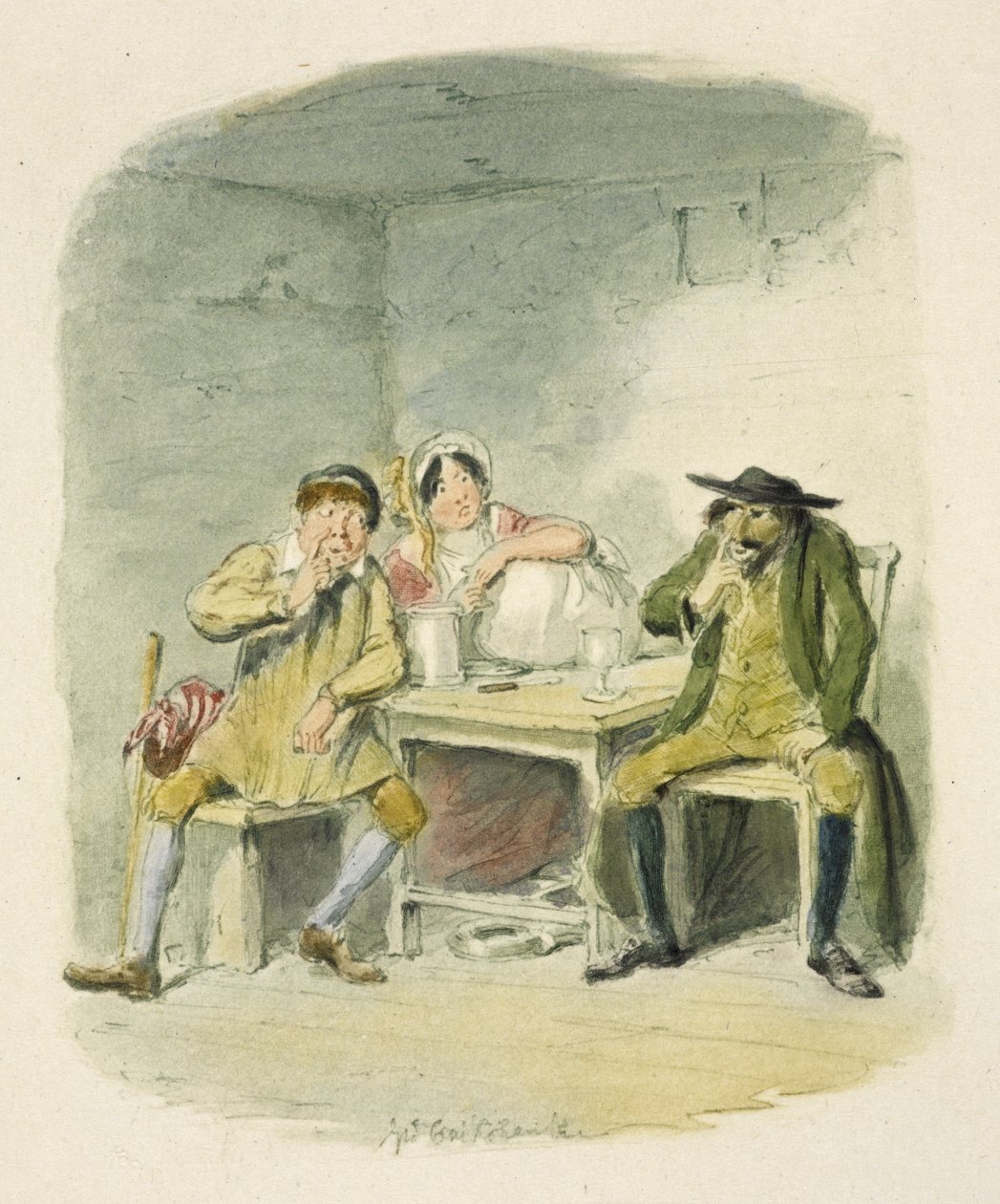 Illustratie voor "Oliver Twist" door George Cruikshank