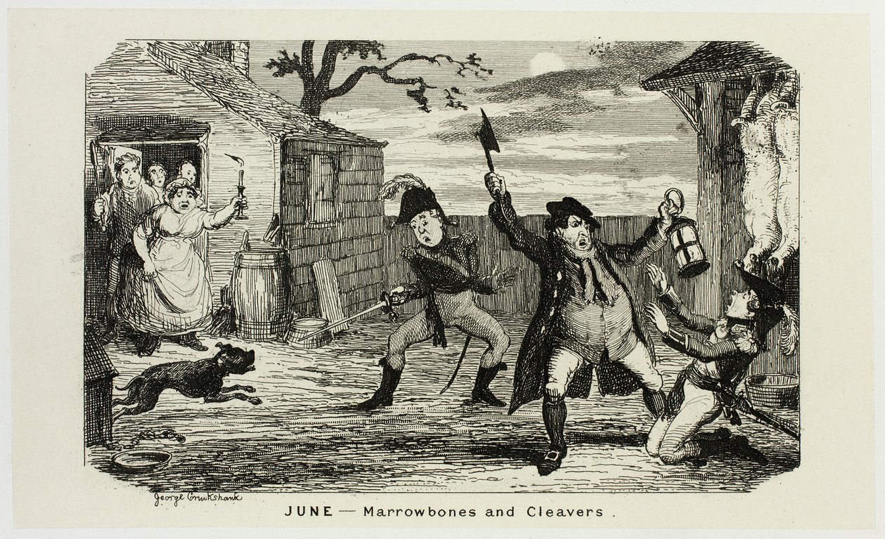Juni - Marrowbones and Cleavers van George Cruikshank