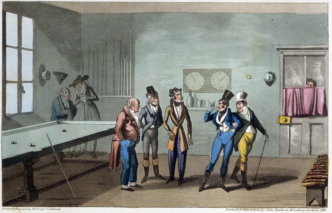 De mannen in de biljartzaal - in 