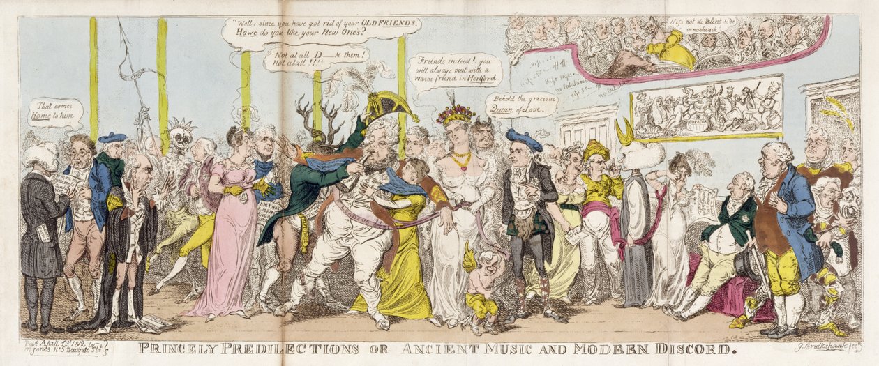 Vorstelijke Voorkeuren of, Oude Muziek en Moderne Wanklank door George Cruikshank