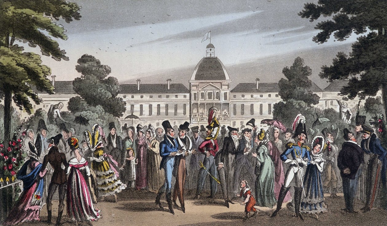 Promenade in de Jardin des Tuileries - in 