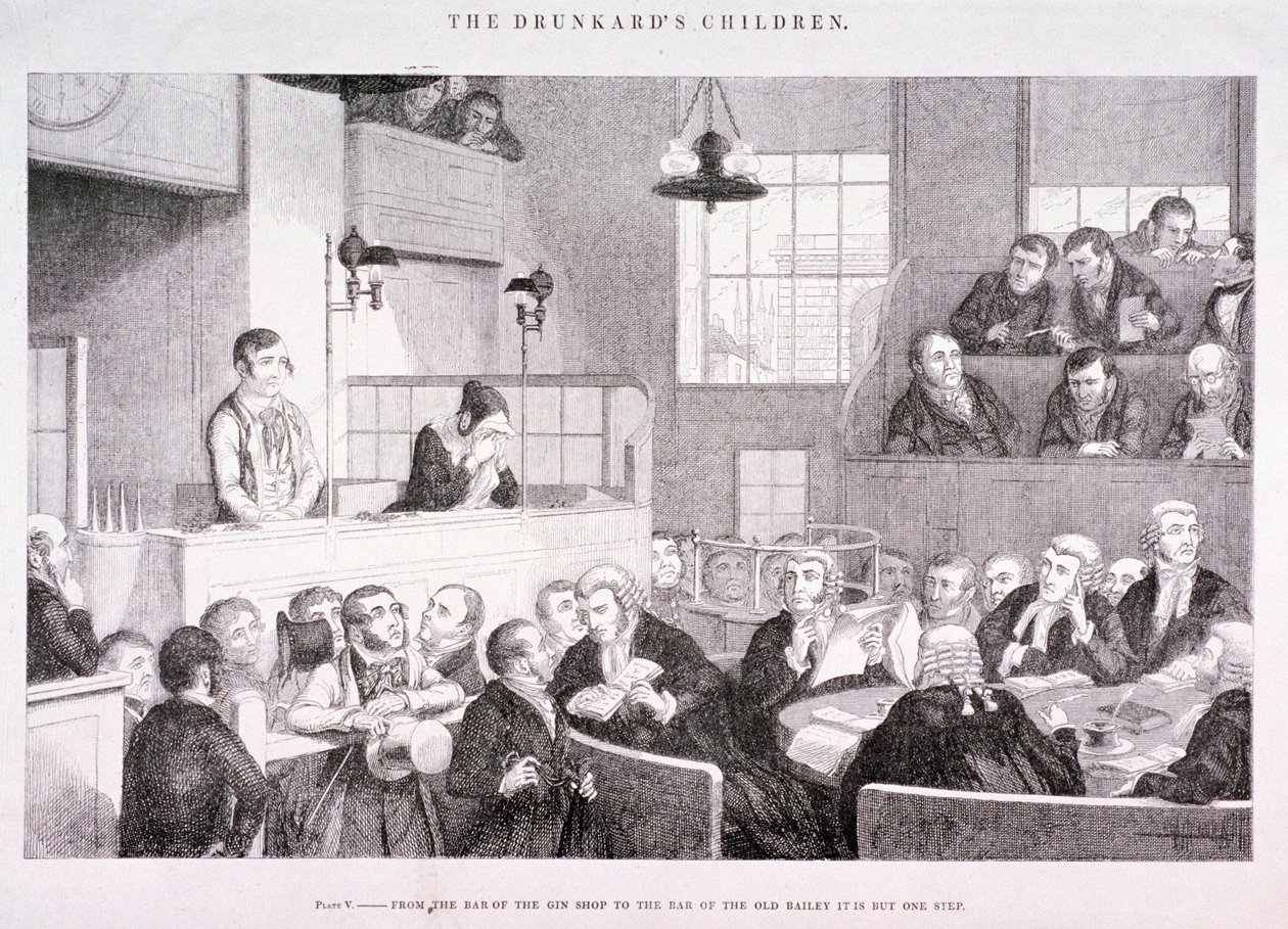De kinderen van de dronkaard, c1847 door George Cruikshank