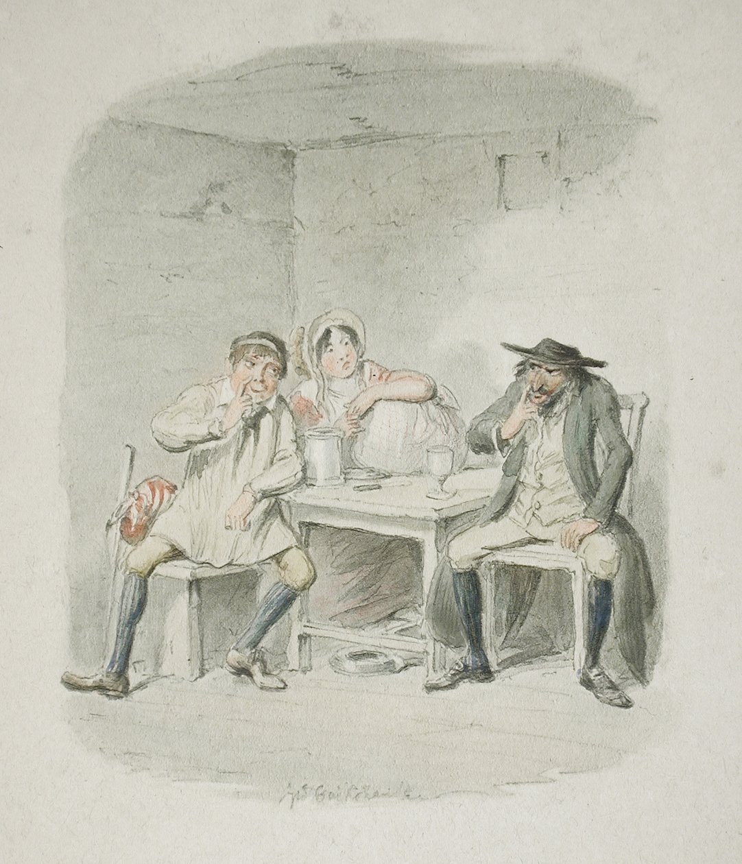 De Jood en Morris Bosle beginnen elkaar te begrijpen door George Cruikshank