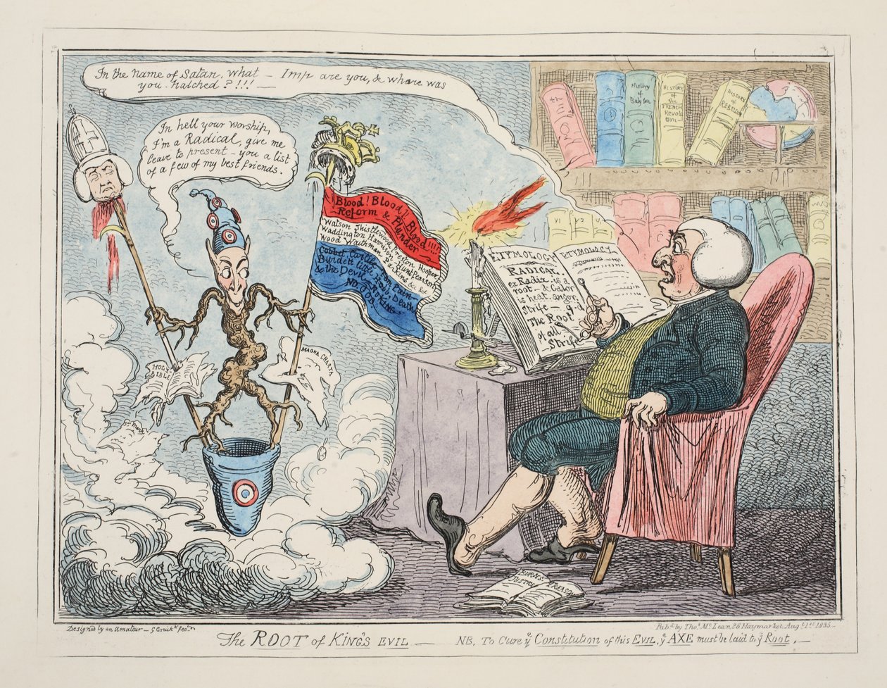 De Wortel van Koningskwaad, gepubliceerd 1835 door George Cruikshank