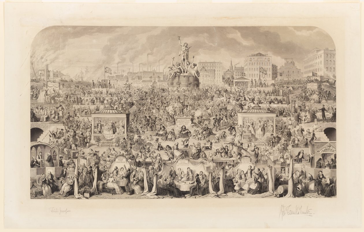 De verering van Bacchus door George Cruikshank