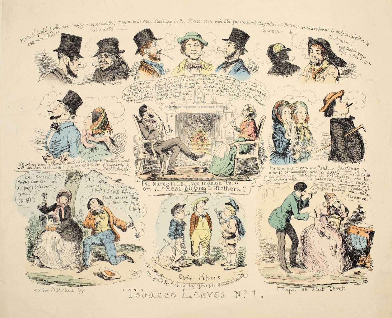 Tabaksbladeren Nr. 1 door George Cruikshank