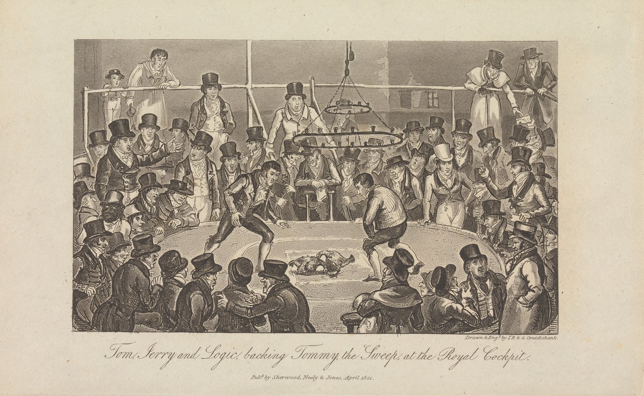 Tom, Jerry en Logic ondersteunen Tommy de Schoorsteenveger door George Cruikshank