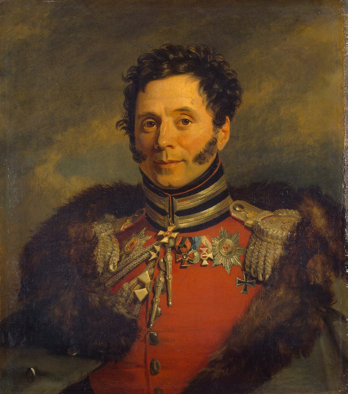 Portret van generaal Nikolai Ivanovich Depreradovich 1767-1843, voor 1825 door George Dawe