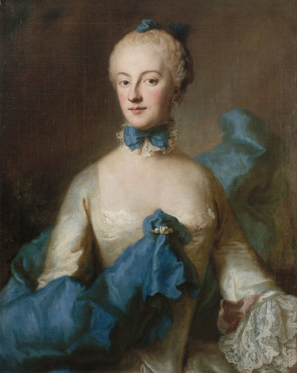 Hertogin Maria Anna Josepha van Beieren 1734-1776, markgravin van Baden-Baden, ca. 1750 door George Desmarées