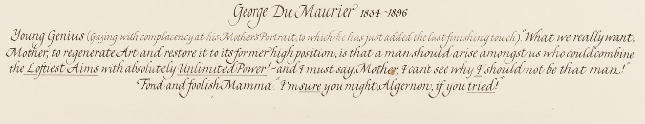 Algernon, een Jonge Genie en zijn Liefhebbende en Dwaas Mama, 1879 door George du Maurier