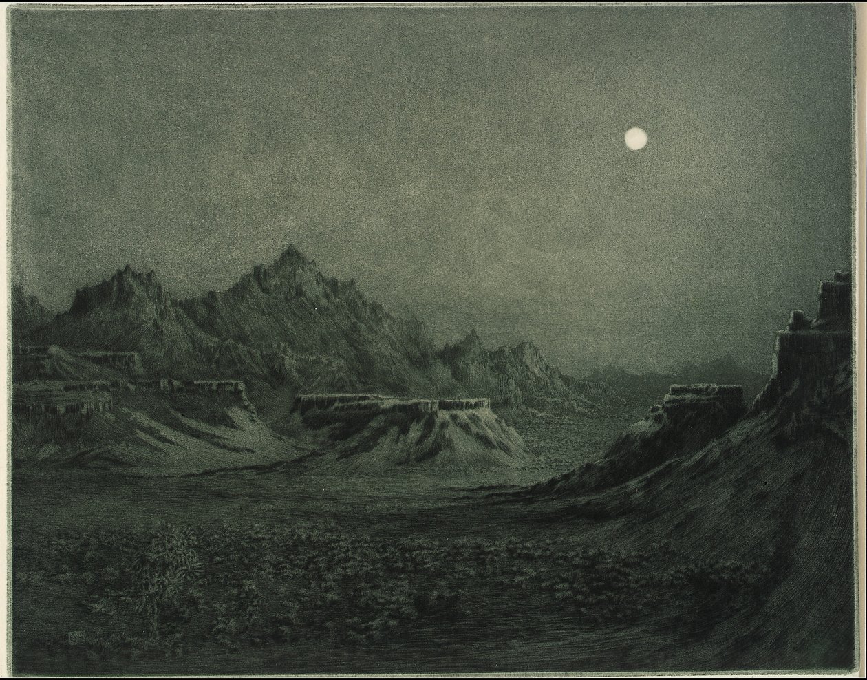 Nacht in Arizona door George Elbert Burr