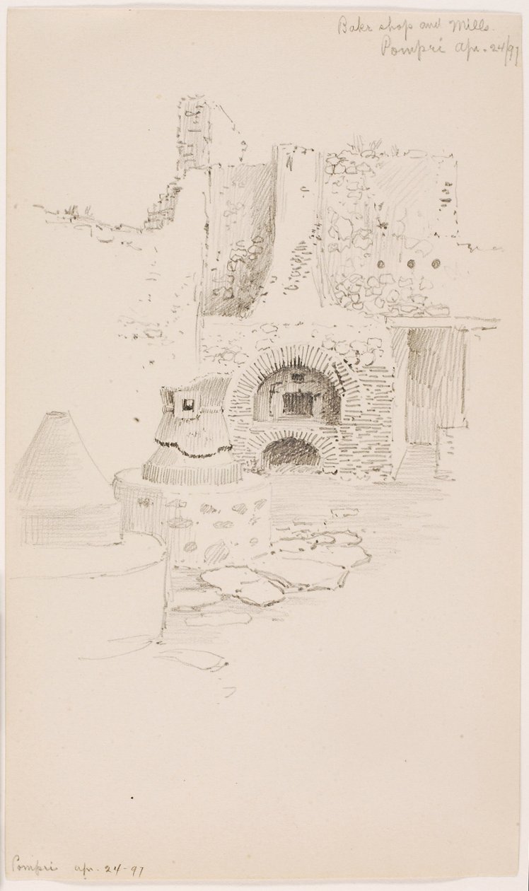 Bakkerij en molens, Pompei door George Elbert Burr