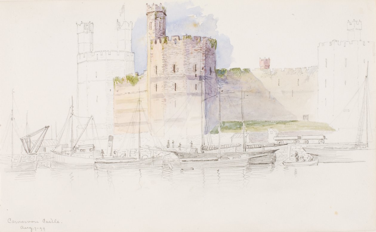 Caernarvon Kasteel door George Elbert Burr