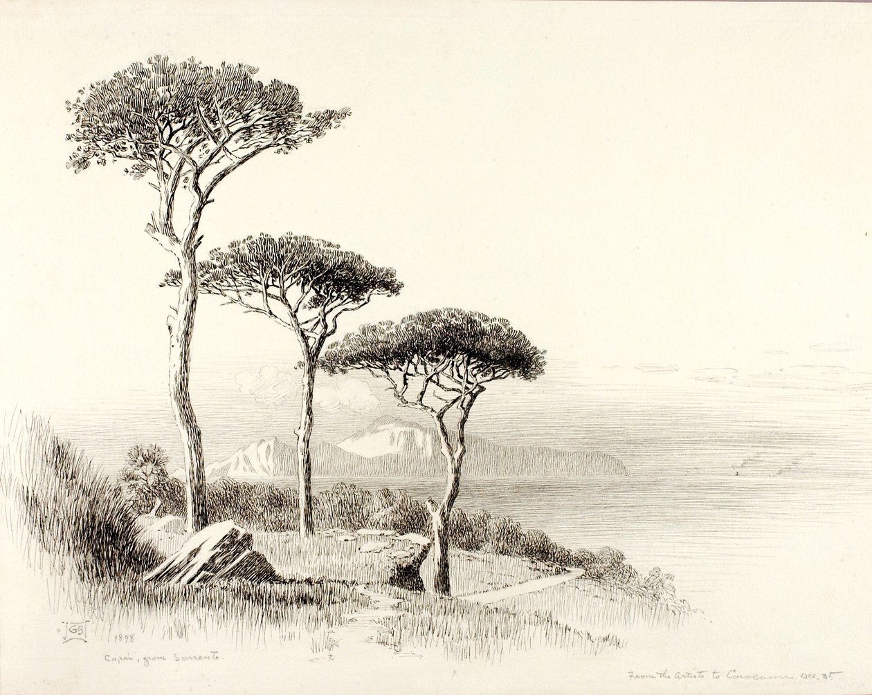 Capri vanuit Sorrento door George Elbert Burr
