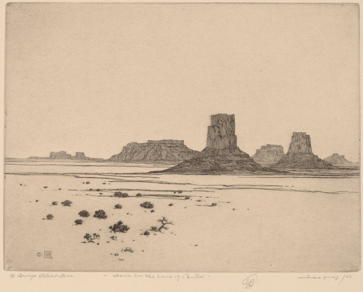 Dageraad in het land van de Buttes door George Elbert Burr