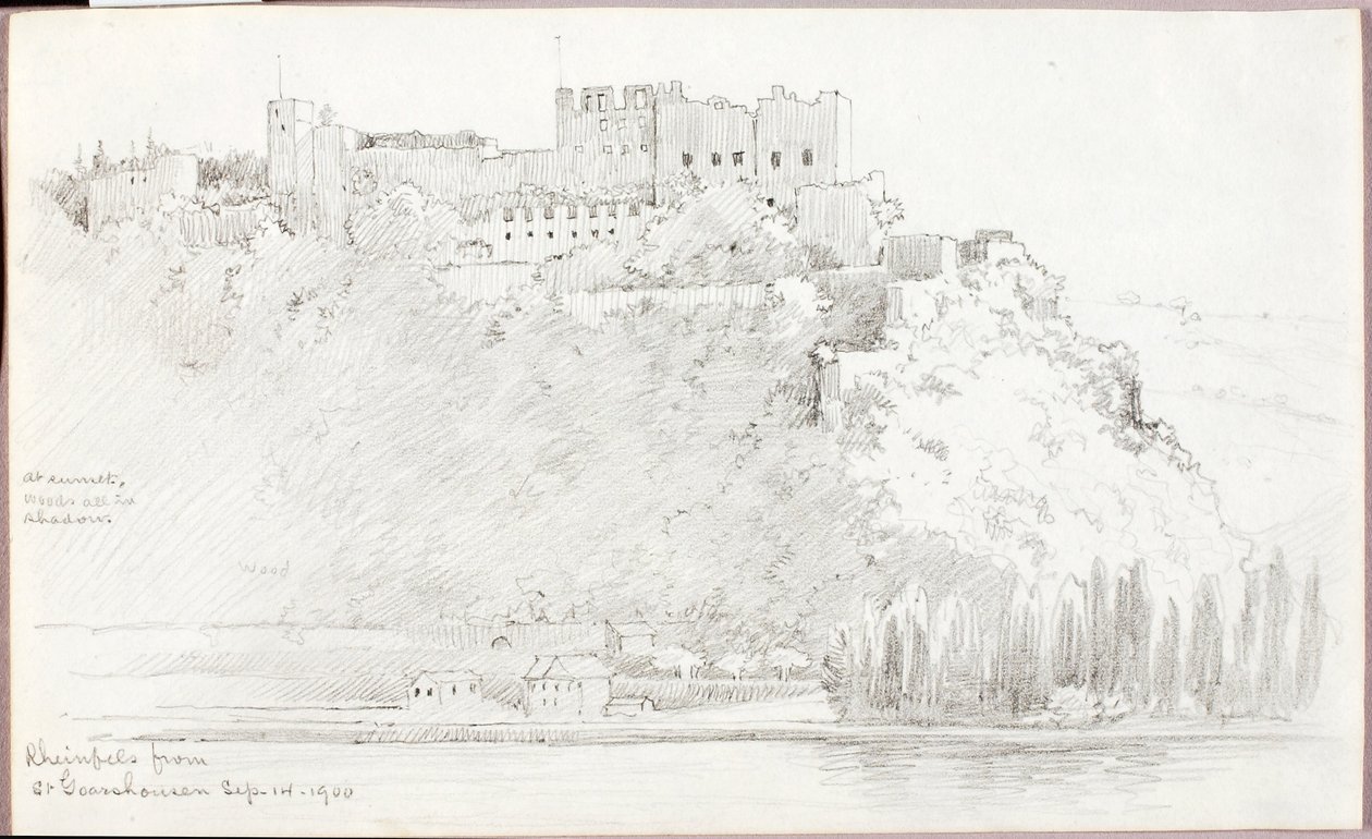 Rheinfels van St. Goarshausen door George Elbert Burr