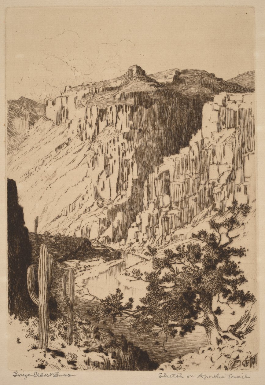 Schets van de Apache Trail, Arizona door George Elbert Burr