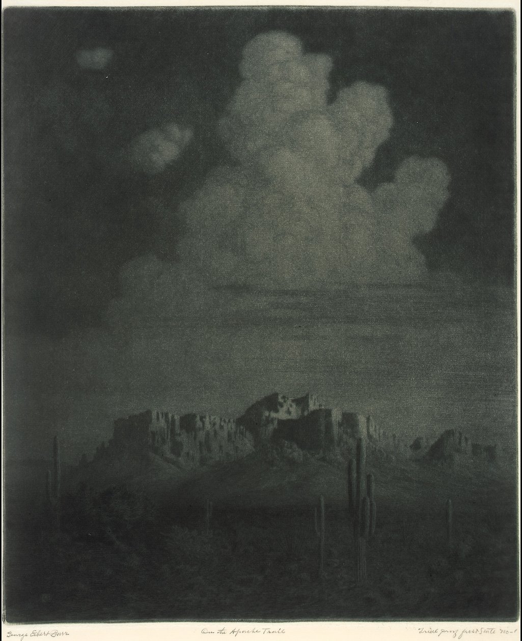Superstition Mountain, Apache Trail, Arizona, rechts [nr. 2] door George Elbert Burr