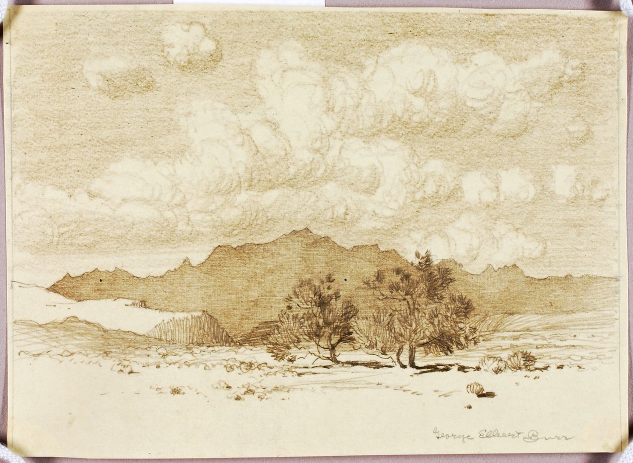 Zonder titel (tekening voor drukwerk) door George Elbert Burr
