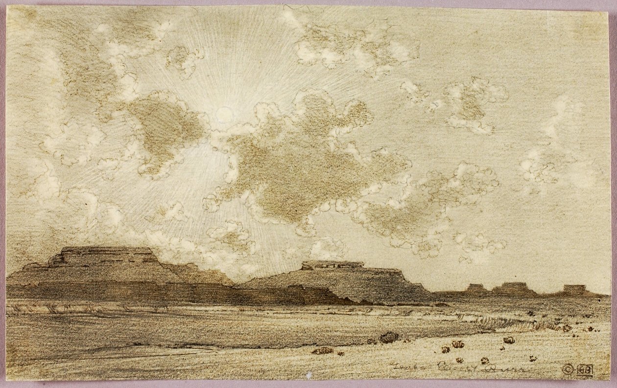 Zonder titel (overdrachtstekening voor druk) door George Elbert Burr