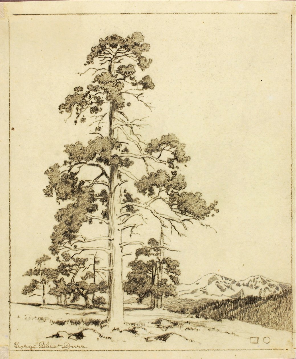 Zonder titel (overdrachtstekening voor druk) door George Elbert Burr