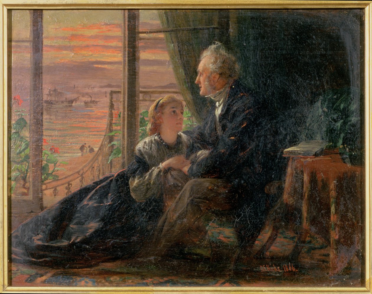 Avondverhalen, 1866 door George Elgar Hicks