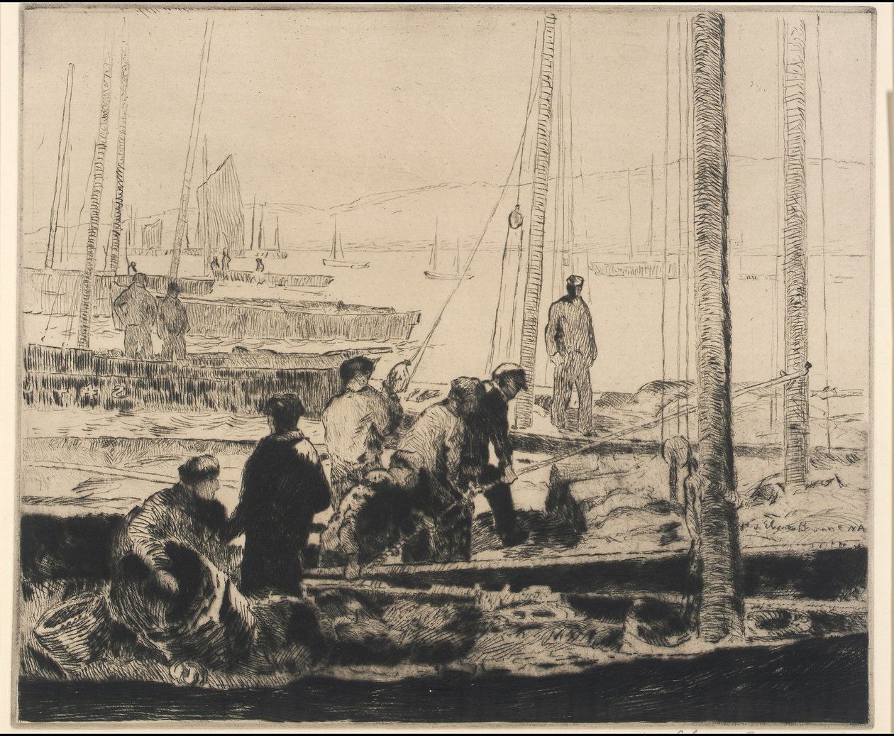 Sardinevloot door George Elmer Browne