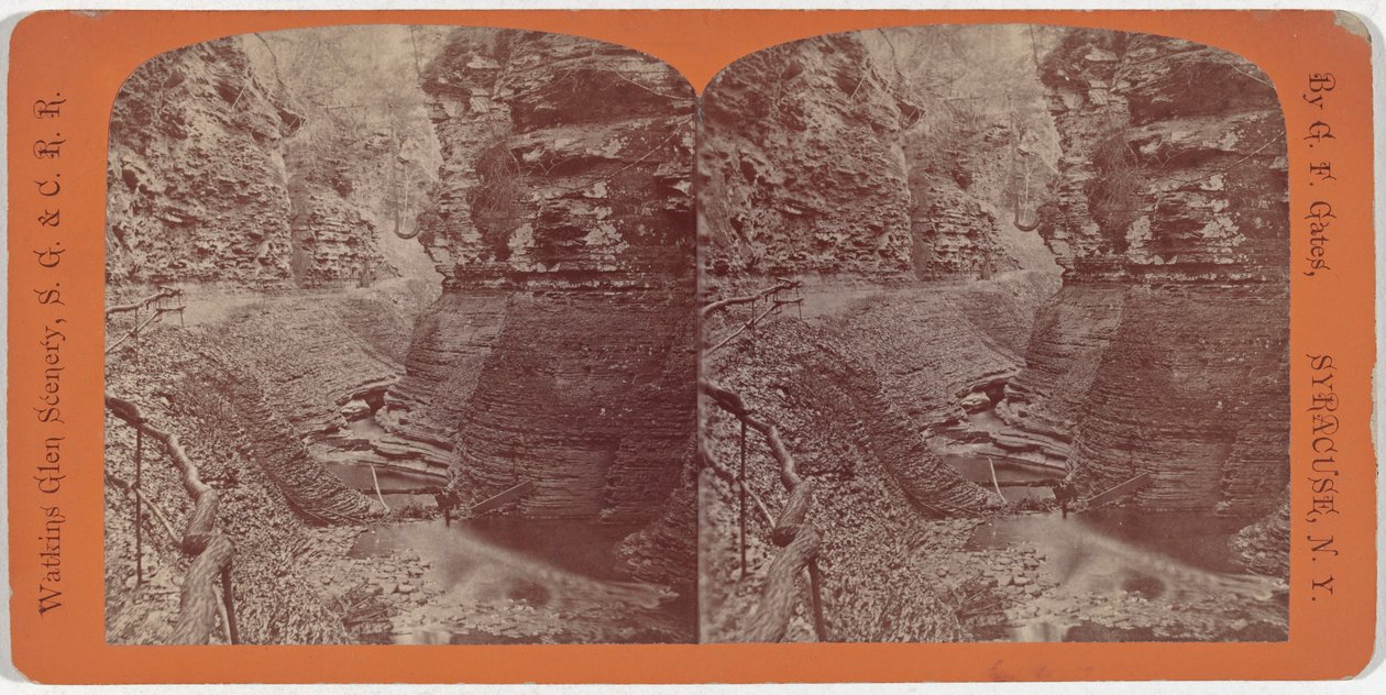 Watkins Glen landschap, Spiraalkloof door George F. Gates