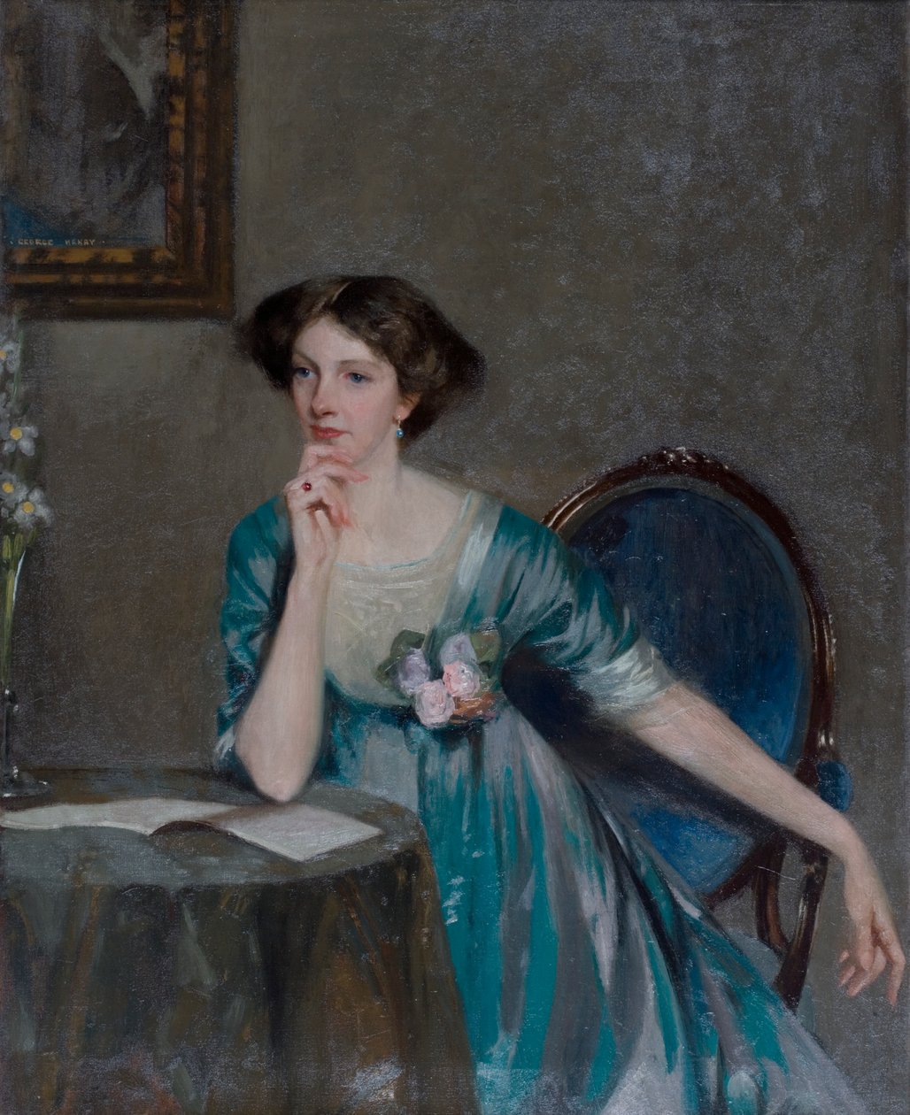 Portret van Lady Margaret Sackville, ca. 1910 door George F. Henry
