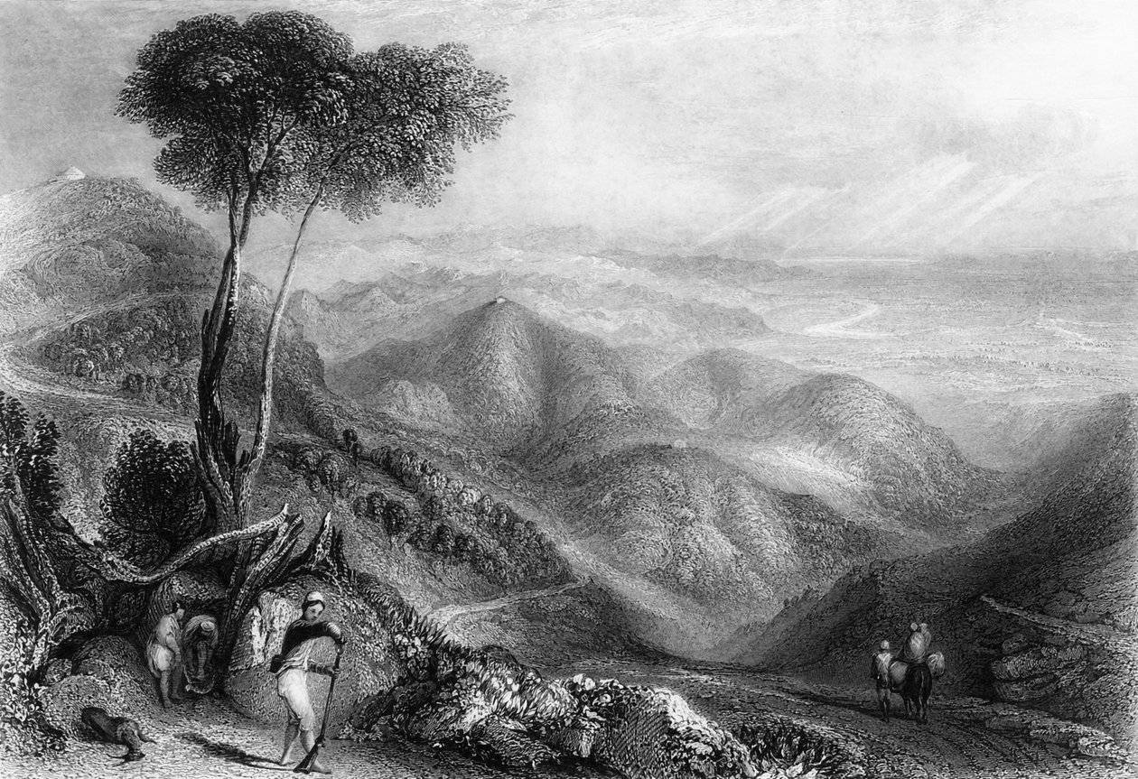 Vallei van de Dhoon, vanaf de Landour Ridge door George Francis White