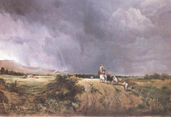 Landschap met Koeien door George Frederic Watts